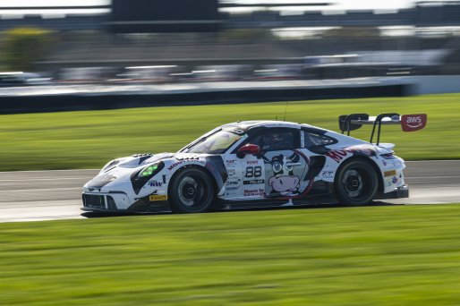 #88 Porsche 911 GT3-R (992) EVO of John Gilliland, Aaron Jeansonne, and Loek Hartog, Kellymoss, Indianapolis 8 Hour / GT World Challenge America, IGTC Pro-Am, SRO America, Indianapolis 8 Hour, Indianapolis Motor Speedway, Speedway, IN, Oct 7 - 11, 2026
 | Fabian Lagunas | www.lagunasphotography.com | 2026