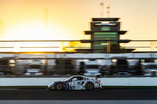 #017 Porsche 911 GT3-R (992) EVO of Michael Clark, Lars Kern, and Colin Braun, Kellymoss, Indianapolis 8 Hour / GT World Challenge America, IGTC Pro-Am, SRO America, Indianapolis 8 Hour, Indianapolis Motor Speedway, Speedway, IN, Oct 7 - 11, 2026
 | Fabian Lagunas