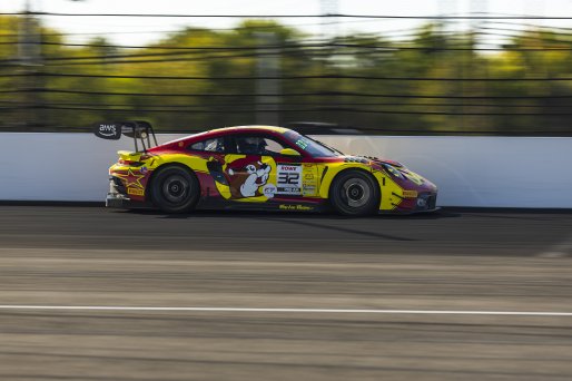 #32 Porsche 911 GT3-R (992) EVO of Kyle Washington, Riccardo Pera, and Ayhancan Guven, GMG Racing, Indianapolis 8 Hour / GT World Challenge America, IGTC Pro-Am, SRO America, Indianapolis 8 Hour, Indianapolis Motor Speedway, Speedway, IN, Oct 7 - 11, 2026 | Fabian Lagunas | www.lagunasphotography.com | 2026