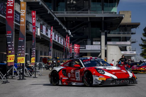 #8 Porsche 911 GT3-R (992) EVO of Michael McCann Jr., Zachary Vanier, and Alessio Picariello, McCann Racing, Indianapolis 8 Hour / GT World Challenge America, IGTC Pro, SRO America, Indianapolis 8 Hour, Indianapolis Motor Speedway, Speedway, IN, Oct 7 - 1 | Fabian Lagunas | www.lagunasphotography.com | 2026
