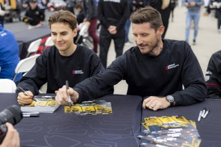 Autograph Session, #120 Porsche 911 GT3 R (992) EVO of Thomas Merrill, Morris Schuring and Kevin Estre, Wright Motorsports, Indianapolis 8 Hour / GT World Challenge America, IGTC Pro, Indianapolis Motor Speedway, Speedway, IN, Oct 7 - 11, 2026
 | Fabian Lagunas | www.lagunasphotography.com | 2026