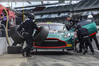 #71 Aston Martin Vantage AMR GT3 EVO of Frank Depew, Robin Liddell, and Andrew Davis, Rebel Rock Racing, Indianapolis 8 Hour / GT World Challenge America, Pro-Am, SRO America, Indianapolis 8 Hour, Indianapolis Motor Speedway, Speedway, IN, Oct 7 - 11, 202 | Andrew Miterko Photography LLC &copy;2026
