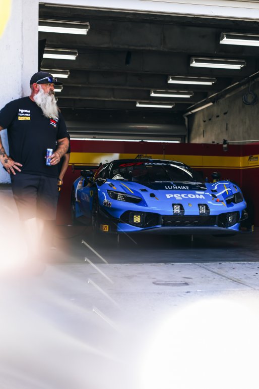 #12 Ferrari 296 GT3 EVO of Matias Perez Companc, Frederik Schandorff, and Nicklas Nielsen, AF Corse USA, Indianapolis 8 Hour / GT World Challenge America, IGTC Pro, SRO America, Indianapolis 8 Hour, Indianapolis Motor Speedway, Speedway, IN, Oct 7 - 11, 2 | SRO Motorsports Group