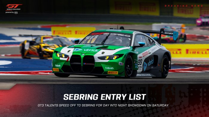 GT World Challenge America Heads to Sebring for Third Round Showdown Under the Lights