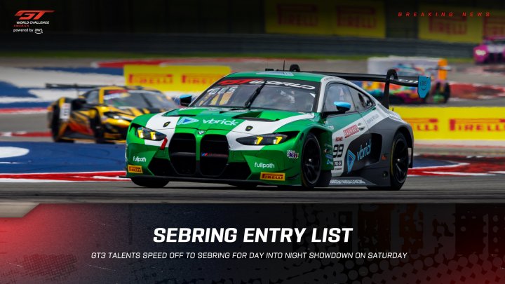 GT World Challenge America Heads to Sebring for Third Round Showdown Under the Lights