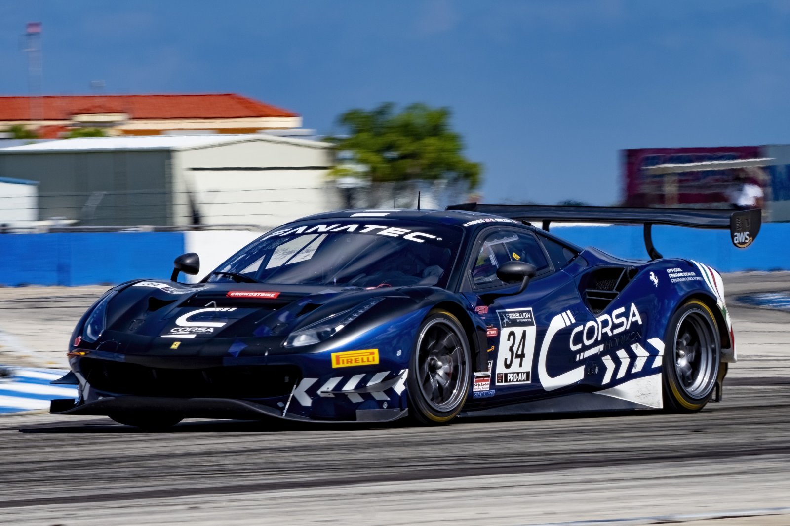 Conquest Racing Enters Final 2022 Fanatec GT World Challenge Rounds with No. 34 Conquest Racing/Corsa Horizon Ferrari 488 GT3 and Co-Drivers Manny Franco and Alessandro Balzan