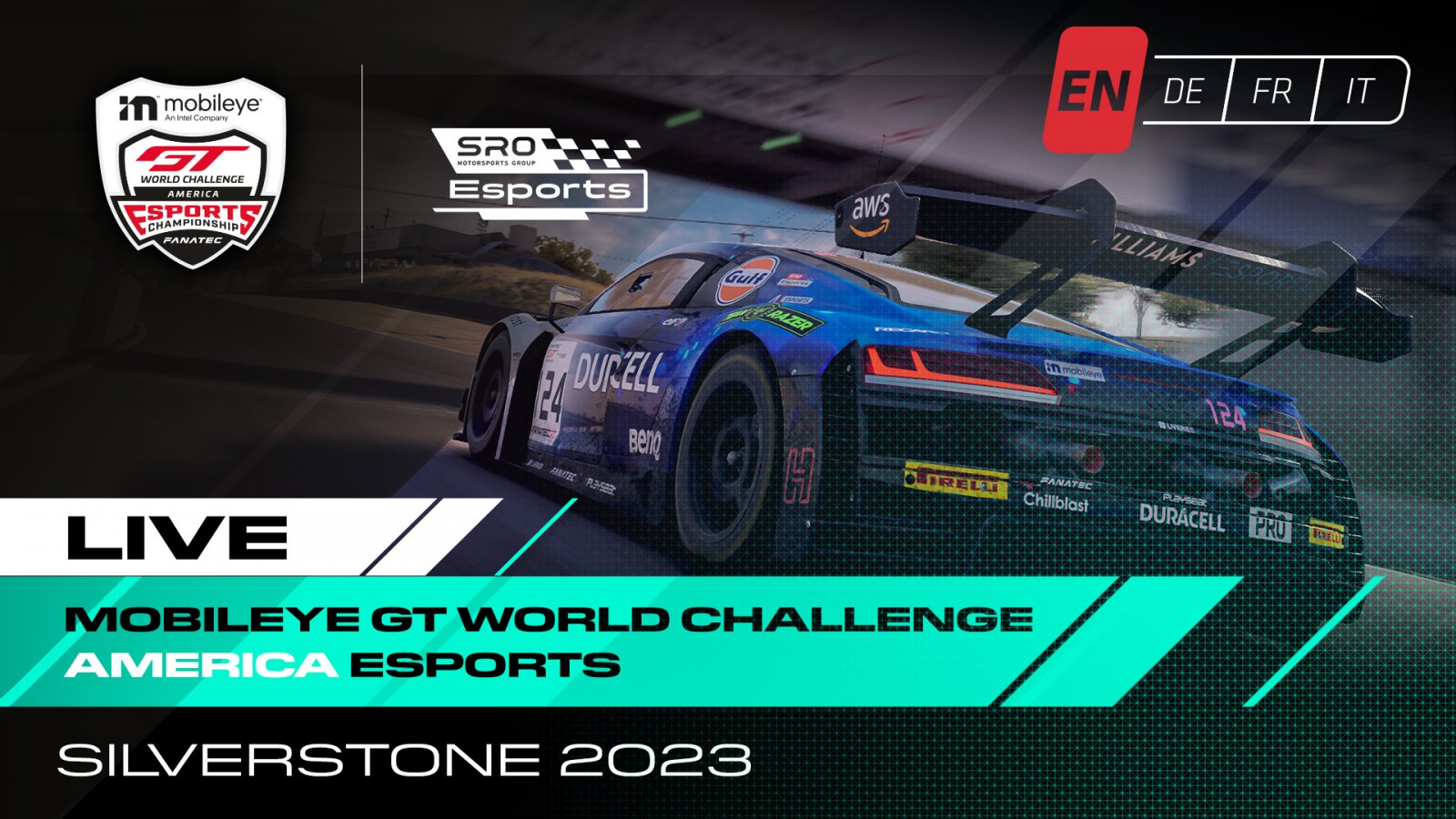 ESPORTS: The Mobileye GT World Challenge America Esport Championship Sets Sights on Silverstone for the Third Round of the Season