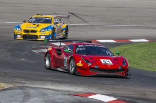 #64 Ferrari 488GT3, Bret Curtis, Alessandro Balzan, Scuderia CorsaBlancpain GT World Challenge  America, Las Vegas, October 2019.
 | Brian Cleary/SRO
