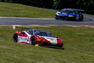 #19, Ferrari 488 GT3, Christopher Cagnazzi and Brian Kaminskey, GT SprintX, VIRginia International Raceway, Alton VA
 | Brian Cleary/SRO
