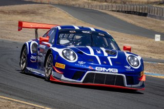 #14 Porsche 911 GT3 of James Sofronas and Jeroen Bleekemolen, GMG Racing, GT3 Pro-Am, SRO America, Sonoma Raceway, Sonoma CA, Aug 2020.
 | SRO Motorsports Group