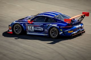 #14 Porsche 911 GT3 of James Sofronas and Jeroen Bleekemolen, GMG Racing, GT3 Pro-Am, 2020 SRO Motorsports Group - Sonoma Raceway, Sonoma CA
 | Regis Lefebure/SRO                                       