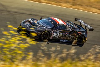 #24 Ferrari 488 GT3 of Ziad Ghondour and Jeff Segal, TR3 Racing, GT3 Pro-Am, SRO America, Sonoma Raceway, Sonoma CA, Aug 2020.
 | Regis Lefebure/SRO                                       