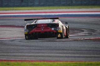 #1 Ferrari 488 GT3 of Martin Fuentes and Rodrigo Baptista, TR3 Racing, GT3 Pro-Am, SRO America, Circuit of the Americas, Austin TX, September 2020.
 | Sarah Weeks/SRO             