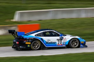 #20 Porsche 911 GT3 R of Fred Poordad and Max Root, Wright Motorsports, GT3 Am, SRO America, Road America, Elkhart Lake, WI, August 2020.
 | Sarah Weeks/SRO             