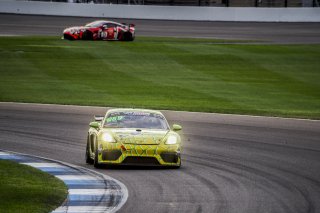 #69 Porsche 718 Cayman GT4 CS MR of Tom Collingwood, John Teece, BGB Motorsports, GT4, SRO, Indianapolis Motor Speedway, Indianapolis, IN, September 2020.
 | Brian Cleary/SRO