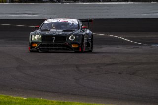 #7 Bentley Continental GT3 of Jules Gounon, Maxime Soulte, and Jordan Pepper, K-Pax Racing, GT3 OverallSRO, Indianapolis Motor Speedway, Indianapolis, IN, September 2020.
 | Brian Cleary/SRO