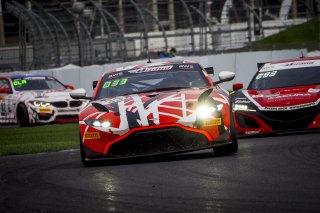 #33 Aston Martin Vantage GT4 of Joe Dalton, Patrick Gallagher, and Jonathan Taylor, Notlad Racing by RS1, GT4, SRO, Indianapolis Motor Speedway, Indianapolis, IN, September 2020.
 | Brian Cleary/SRO