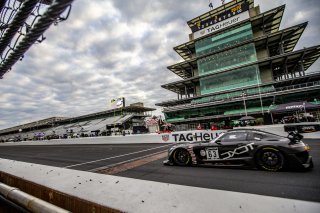 #63 Mercedes AMG GT3 of David Askew, Ryan Dalziel, and Ben Keating, DXDT Racing, GT3 Pro-Am, SRO, Indianapolis Motor Speedway, Indianapolis, IN, September 2020.
 | Brian Cleary/SRO