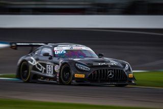 #63 Mercedes AMG GT3 of David Askew, Ryan Dalziel, and Ben Keating, DXDT Racing, GT3 Pro-Am, IN, Indianapolis, Indianapolis Motor Speedway, SRO, September 2020.
 | Fabian Lagunas/SRO