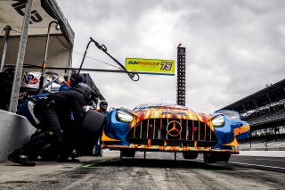 #75 Mercedes AMG GT3 of Kenny Habul, Martin Konrad, and Mikael Grenier, SunEnergy1 Racing, GT3 Pro-Am, SRO, Indianapolis Motor Speedway, Indianapolis, IN, September 2020.
 | Brian Cleary/SRO