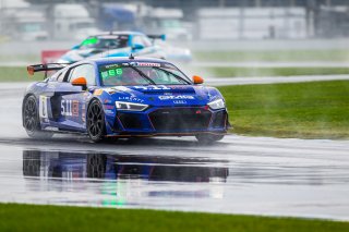 #8 Audi R8 LMS GT4 of Elias Sabo, James Sofornas, and Andy Lee, GMG Racing, GT4, IN, Indianapolis, Indianapolis Motor Speedway, SRO, September 2020.
 | Fabian Lagunas/SRO