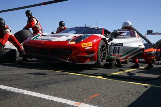 #61 Ferrari 488 GT3 of Jean-Claude Saada and Conrad Grunewald, AF Corse, Am, SRO America Sonoma Raceway, Sonoma, CA, March 2021.  | (c)2021 Regis Lefebure