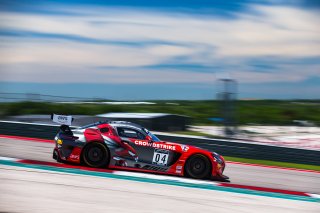 #04 Mercedes-AMG GT3 of George Kurtz and Colin Braun, DXDT Racing, Fanatec GT World Challenge America powered by AWS, Pro-Am, SRO America, Circuit of the Americas, Austin TX, May 2021. | Fabian Lagunas/SRO