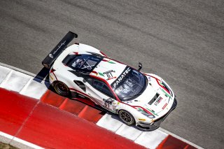 #61 Ferrari 488 GT3 of Jean-Claude Saada and Conrad Grunewald, AF Corse, Fanatec GT World Challenge America powered by AWS, Am,  SRO America, Circuit of the Americas, Austin, TX, April 29, 2021.  | Brian Cleary/SRO