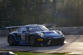 #20 Porsche 911 GT3-R of Fred Poordad and Jan Heylen, Wright Motorsports, Fanatec GT World Challenge America powered by AWS, Pro-Am, SRO America, Road America, Elkhart Lake, WI, Aug 2021. | Brian Cleary/SRO