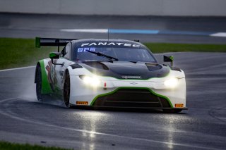 #12 Aston Martin Vantage AMR GT3 of Frank Gannett, Ian Lacy and Drew Staveley, Ian Lacy Racing, IGTC GT3 Pro-Am, SRO, Indianapolis Motor Speedway, Indianapolis, IN, USA, October 2021 | Brian Cleary/SRO