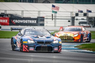#96 BMW F13 M6 GT3 of Michael Dinan, Robby Foley and Connor De Phillippi, Turner Motorsport, GTWCA Pro. IGTC Pro, SRO, Indianapolis Motor Speedway, Indianapolis, IN, USA, October 2021 | SRO Motorsports Group