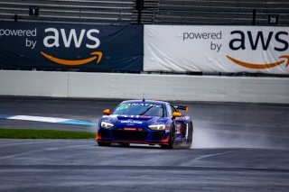 #8 Audi R8 LMS GT4 of Elias Sabo, Joel Miller and Andy Lee, GMG Racing, Intercontinental GT Challenge, GT4\SRO, Indianapolis Motor Speedway, Indianapolis, IN, USA, October 2021
 | Brian Cleary/SRO