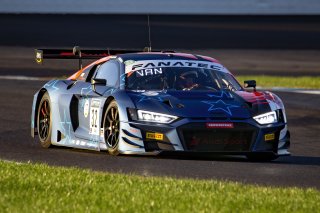 #32 Audi R8 LMS GT3 of Dries Vanthoor, Charles Weerts, and Christopher Mies, Audi Sport Team WRT, IGTC Pro, SRO, Indianapolis Motor Speedway, Indianapolis, IN, USA, October 2021 | Brian Cleary/SRO