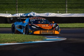 #59 McLaren 720 S GT3 of Paul Holton, Rob Bell and Ben Barnicoat, Crucial Motorsports, IGTC Pro, SRO, Indianapolis Motor Speedway, Indianapolis, IN, USA, October 2021 | Fabian Lagunas/SRO