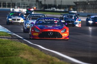 #19 Mercedes-AMG GT3 of Erin Vogel, Thomas Merrill, and Michael Cooper, DXDT Racing, GTWCA Pro-Am, IGTC GT3 Pro-Am, SRO, Indianapolis Motor Speedway, Indianapolis, IN, USA, October 2021 | Fabian Lagunas/SRO