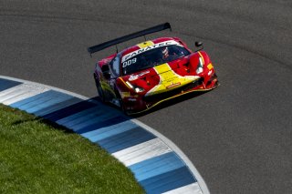 #51 Ferrari 488 GT3 of Alessandro Pierguidi, Nicklas Nielsen and Come Ledogar, AF Corse - Francorchamps Motors, IGTC Pro, SRO, Indianapolis Motor Speedway, Indianapolis, IN, USA, October 2021 | Brian Cleary/SRO