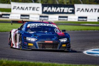 #25 Audi R8 LMS GT3 of Christopher Haase, Markus Winkelhock and Patric Niederhauser, Audi Sport Team Sainteloc, IGTC GT3 Pro, SRO, Indianapolis Motor Speedway, Indianapolis, IN, USA, October 2021 | Brian Cleary/SRO
