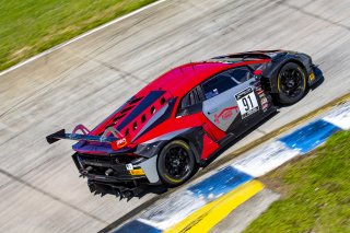 #91 Lamborghini Huracan GT3 of Jeff Burton and Vesko Kozarov, Rearden Racing, GTWCA, Pro-Am, Sebring International Raceway, Sebring, FL, September 2021. | Brian Cleary/SRO