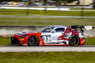 #63 Mercedes-AMG GT3 of David Askew and Ryan Dalziel, DXDT Racing, Fanatec GT World Challenge America powered by AWS, Pro-Am, SRO America, Sebring International Raceway, Sebring, FL, September 2021.
 | Brian Cleary/SRO