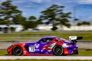#19 Mercedes-AMG GT3 of Erin Vogel and Michael Cooper, DXDT Racing, Fanatec GT World Challenge America powered by AWS, Pro-Am, SRO America, Sebring International Raceway, Sebring, FL, September 2021.
 | Brian Cleary/SRO