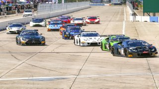 #3 Lamborghini Huracan GT3 of Jordan Pepper and Andrea Caldarelli, K-PAX Racing, GTWCA Pro, Sebring International Raceway, Sebring, FL, September 2021. | Dave Green/SRO              