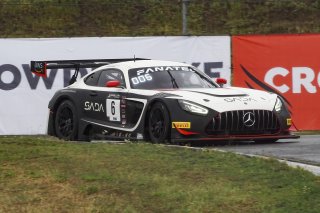 #6 Mercedes-AMG GT3 of Steven Aghakhani and Loris Spinelli, US Racetronics, GT World Challenge America, Pro, SRO America, Sonoma Raceway, Sonoma, CA, April  2022.
 | Brian Cleary/SRO