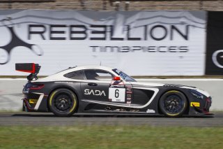 #6 Mercedes-AMG GT3 of Steven Aghakhani and Loris Spinelli, US Racetronics, GT World Challenge America, Pro, SRO America, Sonoma Raceway, Sonoma, CA, April  2022.
 | Brian Cleary/SRO