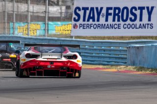 #23 Ferrari 488 GT3 of Onofrio Triarsi and Charlie Scardina, Triari Competizione, GT World Challenge America, Am, SRO America, Watkins Glen International raceway, Watkins Glen, NY, September 2021.
 | SRO Motorsports Group