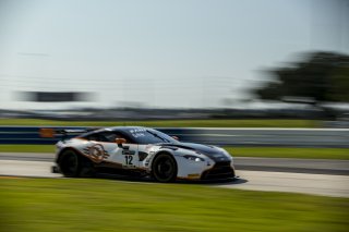 #12 Aston Martin Vantage AMR GT3 of Frank Gannett and Drew Staveley, Ian Lacy Racing, GT World Challenge America, Pro-Am, SRO America, Sebring International Raceway, Sebring, FL, September 2022.
 | Fabian Lagunas/SRO
