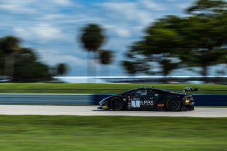 #1 Lamborghini Huracan GT3 of Michele Beretta and Andrea Calderelli, K-Pax Racing, GT World Challenge America, Pro, SRO America, Sebring International Raceway, Sebring, FL, September 2022.
 | SRO Motorsports Group