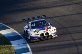#94 BMW M4 GT3 of Chandler Hull, Richard Heistand and Bill Auberlen, BimmerWorld, Pro-Am, Indy 8 Hours, Intercontinental GT Challenge, Indianapolis Motor Speedway, Indianapolis, Indiana, Oct 2022.
 | Brian Cleary/SRO  