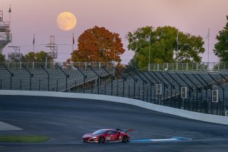 #93 Acura NSX GT3 of Ashton Harrison, Christina Nielsen and Mario Farnbacher, Racers Edge Motorsports, Pro-Am, full, moon, SRO America, Indianapolis Motor Speedway, Indianapolis, Indiana, Oct 2022.
 | Brian Cleary/SRO  