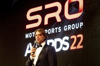 Stephane Ratel, 2022 Awards Banguet, SRO America, Indianapolis Motor Speedway, Indianapolis, Indiana, Oct 2022.
 | Brian Cleary/SRO
