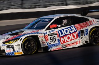#96 BMW M4 GT3 of Michael Dinan, Robby Foley and John Edwards, Turner Motorsport, Pro, Indy 8 Hours, Intercontinental GT Challenge, Indianapolis Motor Speedway, Indianapolis, Indiana, Oct 2022.
 | Regis Lefebure/SRO